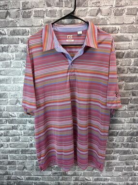 Cutter & Buck Pink Multi-Stripe Polo